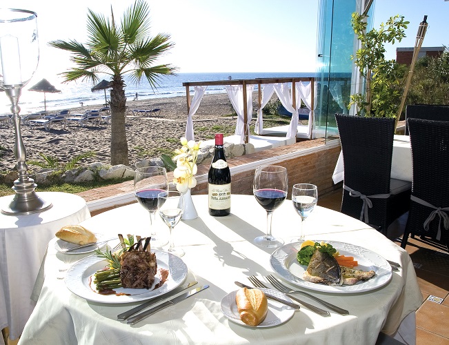 Three-course lunch menu at the popular beachside restaurant, Le Papill...