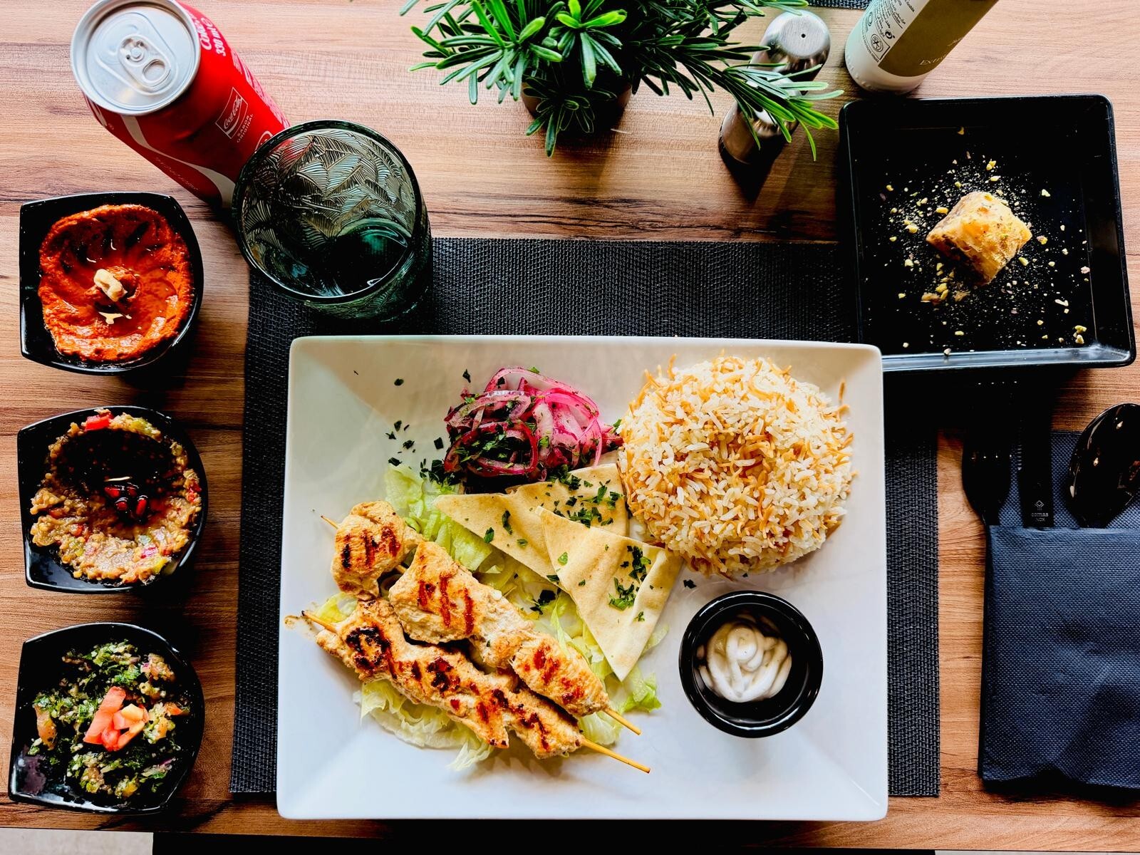 3-course skewer feast OR a 2-course steak option - both options include a drink!